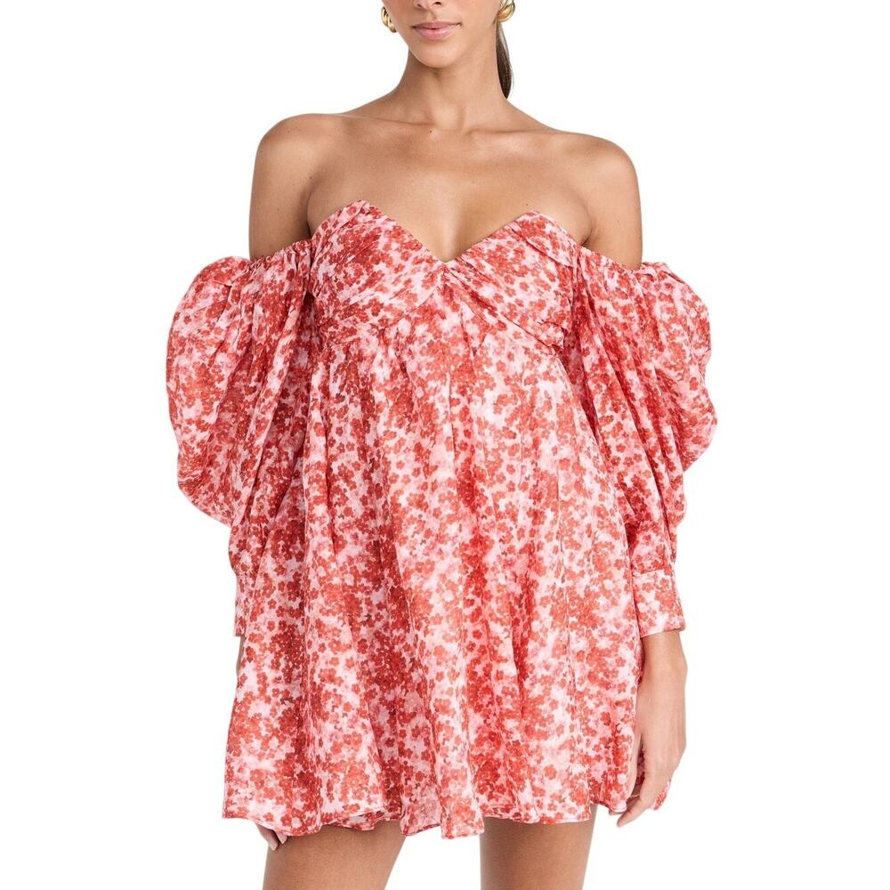 Bardot Floral Red Lani Dress Size 2